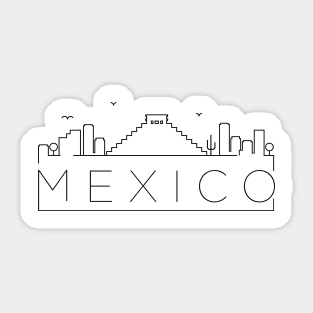 Mexico Minimal Skyline Sticker